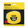 Ors Nasco Stanley, Long Tape Measure, 1/8in Graduations, 100ft, Yellow 34106